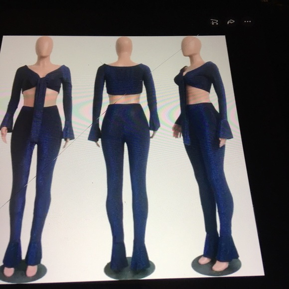 Adogirl blue shining two piece set - Picture 3 of 9